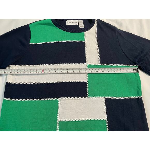 Alfred Dunner patchwork style sweater SZ Large - Picture 4 of 6